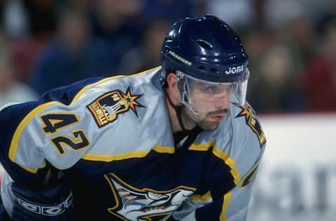 27 Feb 1999: Joel Bouchard #42 of the Nashville Predators