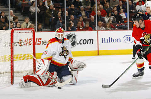 Ed Belfour #20 of the Florida Panthers (Photo by Phillip MacCallum/Getty Images)