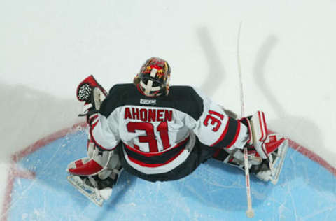 2004 Season: Player Ari Ahonen of the New Jersey Devils. (Photo by Bruce Bennett Studios/Getty Images)