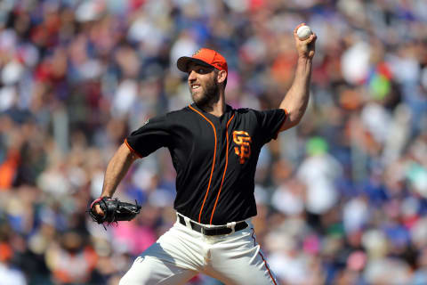 Bumgarner will miss most of the first half, and his absence is dimming hopes for Giants fans. Photo by Alex Trautwig/MLB Photos via Getty Images.