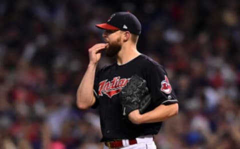 Corey Kluber during the 2016 World Series. Ken Blaze-USA TODAY Sports