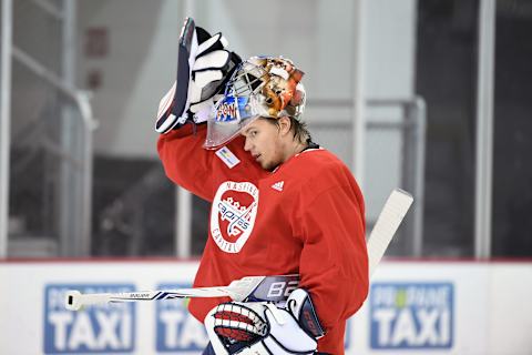 ARLINGTON, VA – JUNE 26: Ilya Samsonov is seen during Washington Capitals Development Camp at Kettler Capitals Iceplex on Tuesday June 26, 2018 in Arlington, VA. (Photo by Matt McClain/The Washington Post via Getty Images)