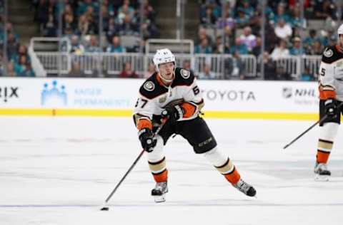 SAN JOSE, CA – OCTOBER 03: Rickard Rakell #67 of the Anaheim Ducks in action against the San Jose Sharks at SAP Center on October 3, 2018, in San Jose, California. (Photo by Ezra Shaw/Getty Images)