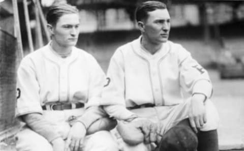 Pittsburgh’s Waner brothers, Lloyd and Paul, prior to the 1927 World Series. Lloyd would finish his career with the woeful 1942 Phillies..