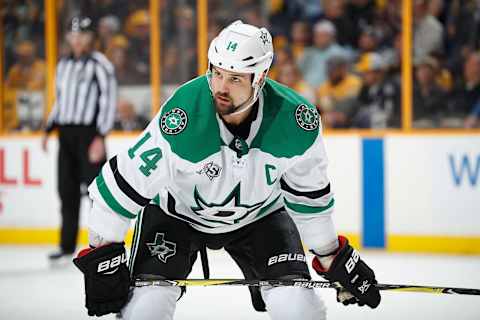 NASHVILLE, TN – MARCH 6: Jamie Benn #14 of the Dallas Stars skates against the Nashville Predators during an NHL game at Bridgestone Arena on March 6, 2018 in Nashville, Tennessee. (Photo by John Russell/NHLI via Getty Images)