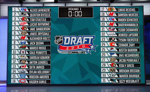 2020 National Hockey League (NHL) Draft. (Photo by Mike Stobe/Getty Images)