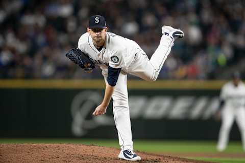 SEATTLE, WA – SEPTEMBER 29: Starter James Paxton #65 of the Seattle Mariners delivers a pitch during a game against the Texas Rangers at Safeco Field on September 29, 2018 in Seattle, Washington. The Mariners won the game 4-1. (Photo by Stephen Brashear/Getty Images)