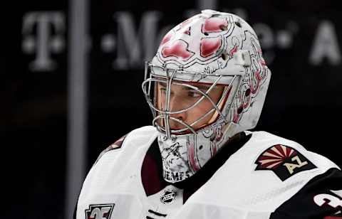 Darcy Kuemper #35 of the Arizona Coyotes. (Photo by Ethan Miller/Getty Images)