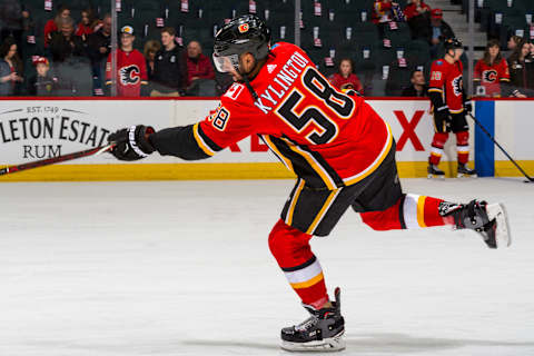 Oliver Kylington (Photo by Gerry Thomas/NHLI via Getty Images)