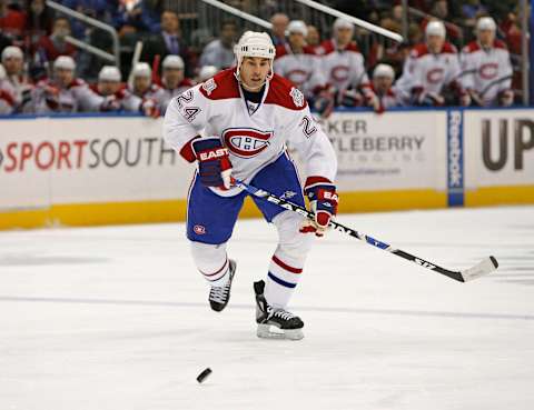 ATLANTA – MARCH 6: Defenseman Mathieu Schneider #24 of the Montreal Canadiens. (Photo by Mike Zarrilli/Getty Images)