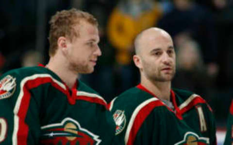 Pavol Demitra was loved by his teammates and fans. He scored 118 points in two season with the Wild. (Photo by Bruce Kluckhohn/Getty Images)