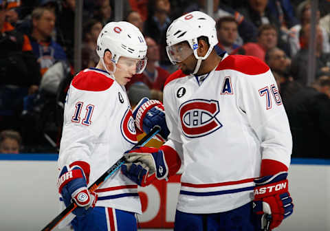 UNIONDALE, NY – MARCH 14: Brendan Gallagher #11 and P.K. Subban #76 of the Montreal Canadiens (Photo by Bruce Bennett/Getty Images)