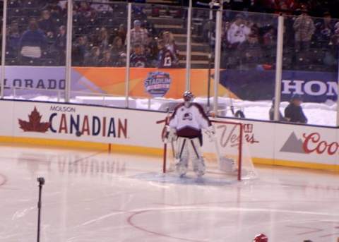 Patrick Roy in front of his net. Photo credit: Nadia Archuleta