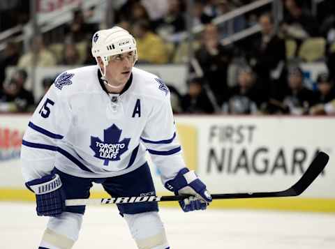 PITTSBURGH, PA – DECEMBER 08: Tomas Kaberle #15 of the Toronto Maple Leafs  . (Photo by Justin K. Aller/Getty Images)