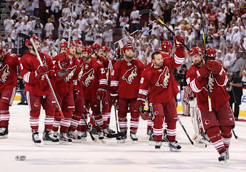 The Phoenix Coyotes (Photo by Christian Petersen/Getty Images)