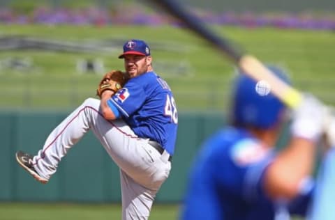 Former Texas pitcher Lewis now a free agent. Mandatory Credit: Mark J. Rebilas-USA TODAY Sports