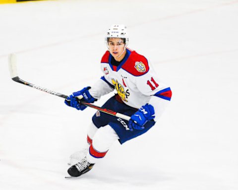 CALGARY, AB – MARCH 27: Dylan Guenther (Photo by Derek Leung/Getty Images)