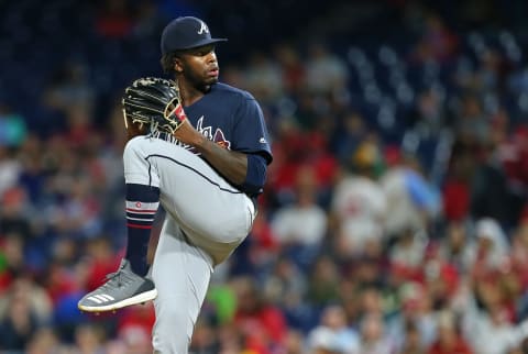 PHILADELPHIA, PA – SEPTEMBER 29: Touki Toussaint #62 of the Atlanta Braves in action against the Philadelphia Phillies during a game at Citizens Bank Park on September 29, 2018 in Philadelphia, Pennsylvania. The Phillies defeated the Braves 3-0. (Photo by Rich Schultz/Getty Images)