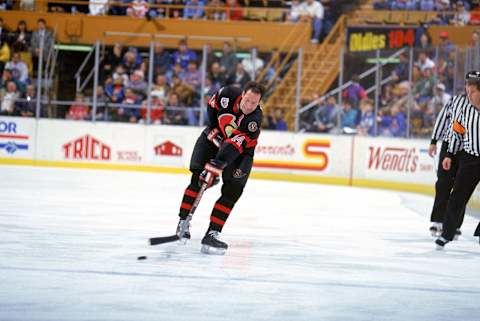 Brad Marsh #14 of the Ottawa Senators. (Photo by Rick Stewart/Getty Images)