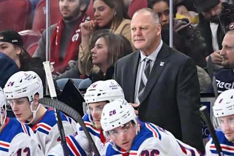 MONTREAL, CANADA – MARCH 09: Head coach of the New York Rangers Gerard Gallant   Photo by Minas Panagiotakis/Getty Images)