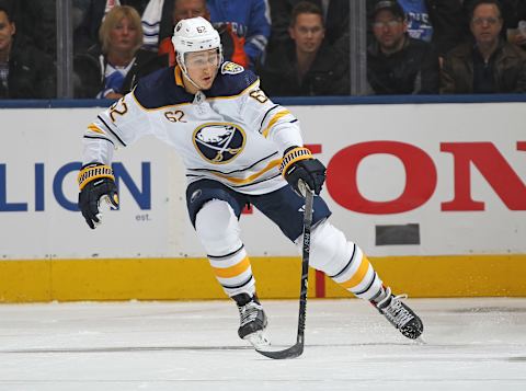 TORONTO, ON – DECEMBER 17: Brandon Montour (Photo by Claus Andersen/Getty Images)