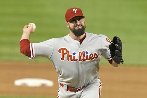 Neshek is available, but the Phillies will require a solid offer. Photo by Mitchell Layton/Getty Images.