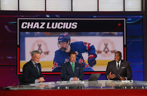 Winnipeg Jets, Chaz Lucius. (Photo by Bruce Bennett/Getty Images)