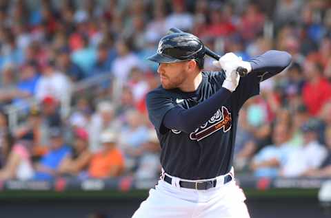 Freddie Freeman of the 2019 Atlanta Braves. (Photo by Mark Cunningham/MLB Photos via Getty Images)