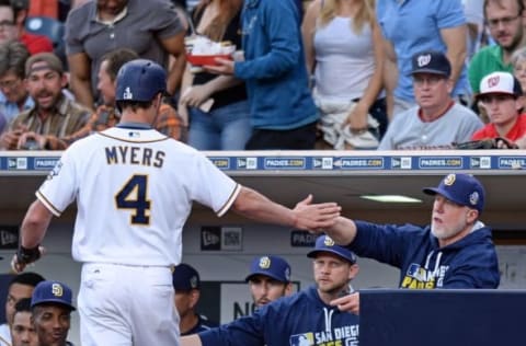 Wil Myers is one of the few bright spots on a weak Padres roster.  Mandatory Credit: Jake Roth-USA TODAY Sports