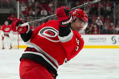 Carolina Hurricanes left wing Max Pacioretty (67): James Guillory-USA TODAY Sports