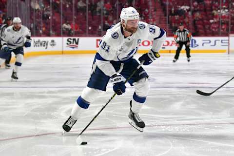 Steven Stamkos #91 of the Tampa Bay Lightning. (Photo by Minas Panagiotakis/Getty Images)