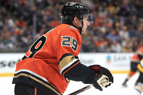 ANAHEIM, CALIFORNIA – FEBRUARY 28: Christian Djoos #29 of the Anaheim Ducks skates during the second period of a game against the Pittsburgh Penguins at Honda Center on February 28, 2020 in Anaheim, California. (Photo by Sean M. Haffey/Getty Images)