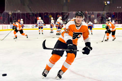 Philadelphia Flyers right wing Nicolas Aube-Kubel (62) (Photo by Gavin Baker/Icon Sportswire via Getty Images)