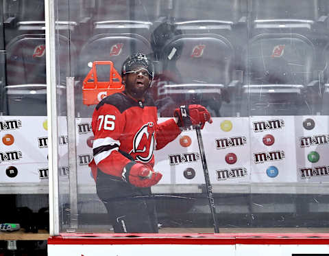 P.K. Subban #76 of the New Jersey Devils. (Photo by Elsa/Getty Images)