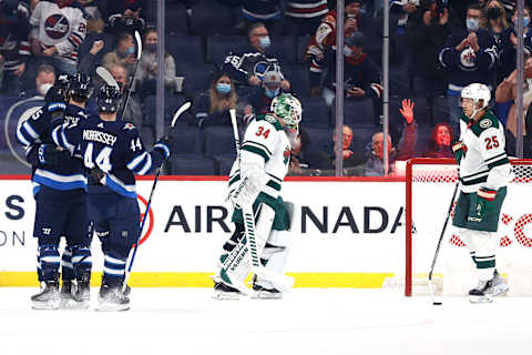 Winnipeg Jets, Josh Morrissey (44), Mark Scheifele (55). Mandatory Credit: James Carey Lauder-USA TODAY Sports