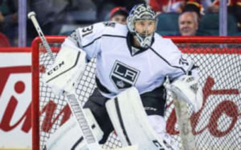 Los Angeles Kings goalie Ben Bishop (31) guards his net (Sergei Belski-USA TODAY Sports)