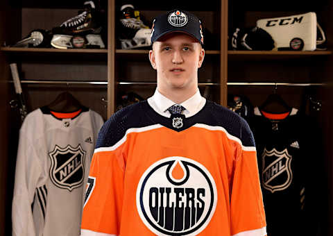 Edmonton Oilers, Dmitri Samorukov (Photo by Stacy Revere/Getty Images)