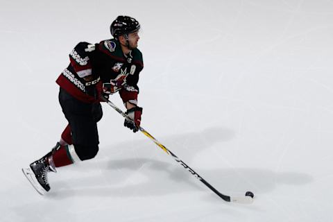 GLENDALE, ARIZONA – MARCH 05: Niklas Hjalmarsson #4 of the Arizona Coyotes  (Photo by Christian Petersen/Getty Images)