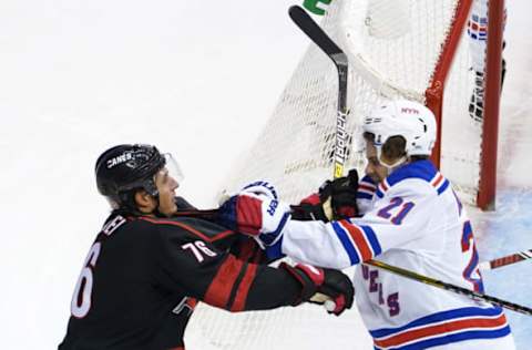 Brady Skjei #76 of the Carolina Hurricanes (Photo by Andre Ringuette/Freestyle Photo/Getty Images)