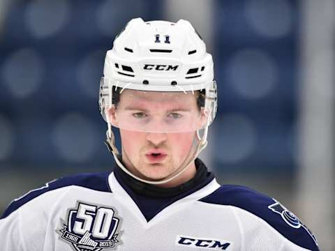 Alexis Lafreniere #11 of the Rimouski Oceanic (Photo by Minas Panagiotakis/Getty Images)