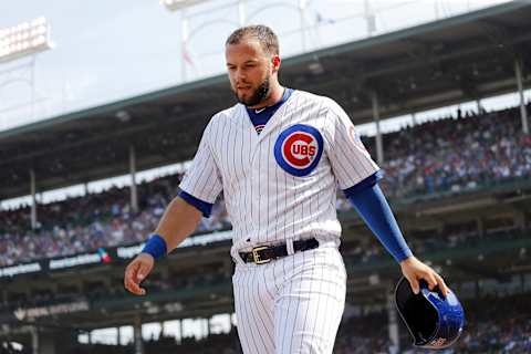 Infielder David Bote: He has a long-term deal. (Photo by Nuccio DiNuzzo/Getty Images)