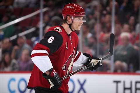 Jakob Chychrun of the Arizona Coyotes. (Photo by Christian Petersen/Getty Images)