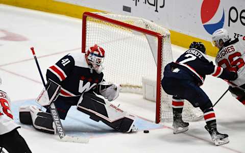 Vitek Vanecek, Washington Capitals Mandatory Credit: Brad Mills-USA TODAY Sports