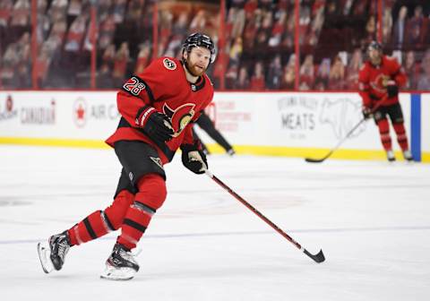 Connor Brown #28 of the Ottawa Senators  (Photo by Chris Tanouye/Getty Images)