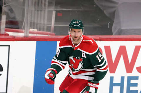 Travis Zajac #19 of the New Jersey Devils. (Photo by Bruce Bennett/Getty Images)