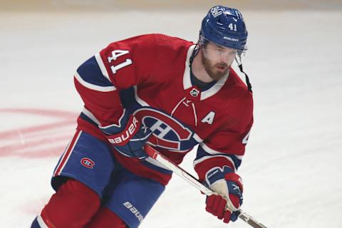 Apr 19, 2022; Montreal, Quebec, CAN; Montreal Canadiens left wing Paul Byron. Mandatory Credit: Jean-Yves Ahern-USA TODAY Sports