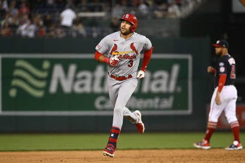 St. Louis Cardinals right fielder Dylan Carlson. Mandatory Credit: Brad Mills-USA TODAY Sports