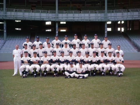 NEW YORK – 1961: Team picture of the 1961 New York Yankees taken prior to a game in 1961 (Photo by: Olen Collection/Diamond Images/Getty Images)