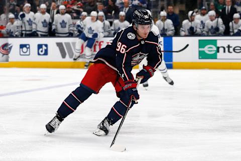 Feb 22, 2022; Columbus, Ohio, USA; Jack Roslovic. Mandatory Credit: Russell LaBounty-USA TODAY Sports