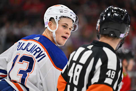 Edmonton Oilers Forward Jesse Puljujarvi. Mandatory Credit: Jamie Sabau-USA TODAY Sports